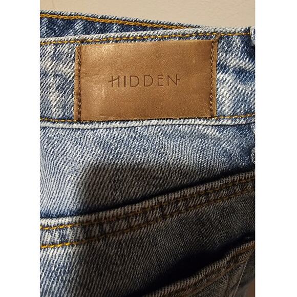 Hidden Jeans High Waist Crop Distressed Ankle Sz 28 Style HD 1150M-M - Picture 5 of 10